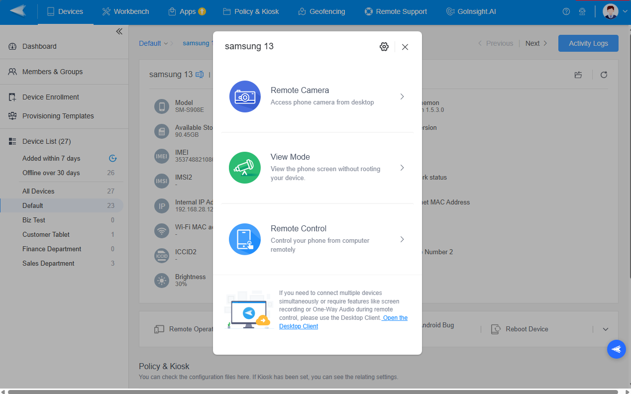 Troubleshoot-remotely