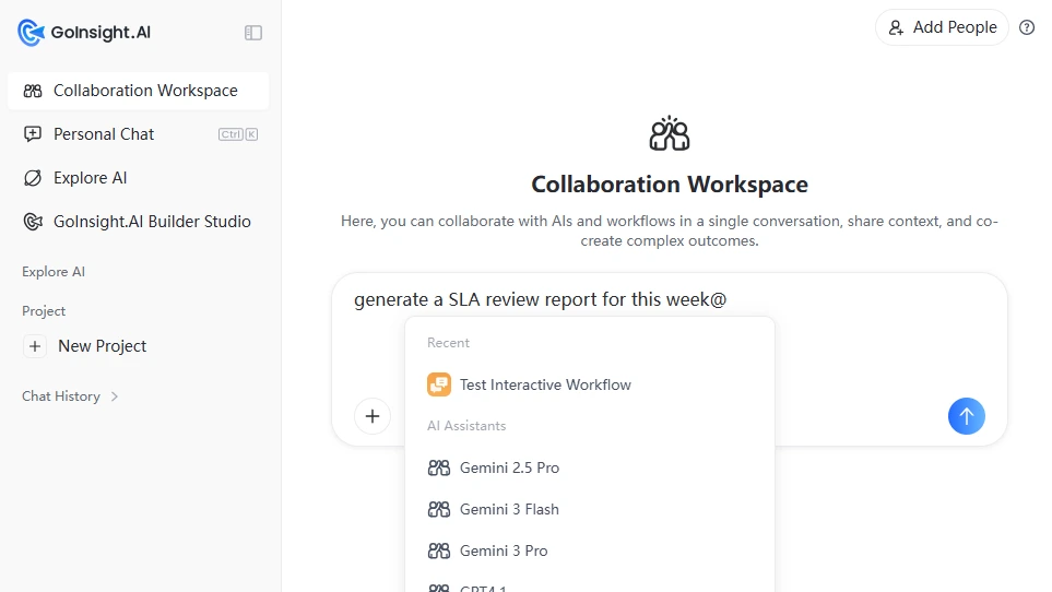 collaboration workspace generate review report