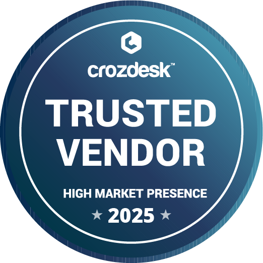 crozdesk trusted vendor badge 2025
