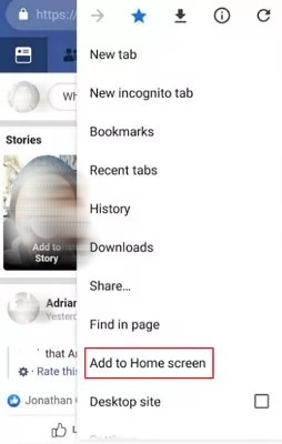adicionar à tela inicial