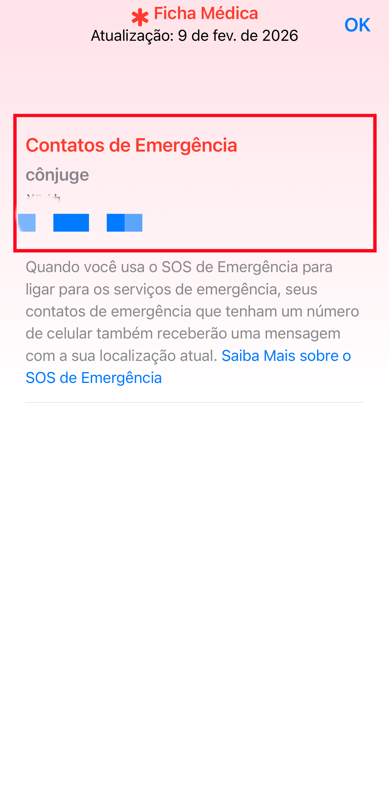 Acessar contatos de emergência em um iPhone bloqueado etapa 3