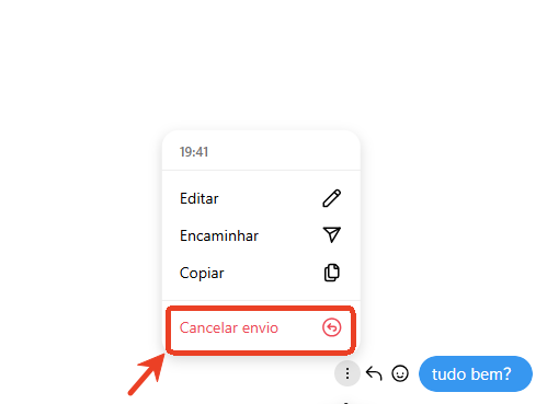 Se cancelar o envio de uma mensagem no Instagram, ele notifica?