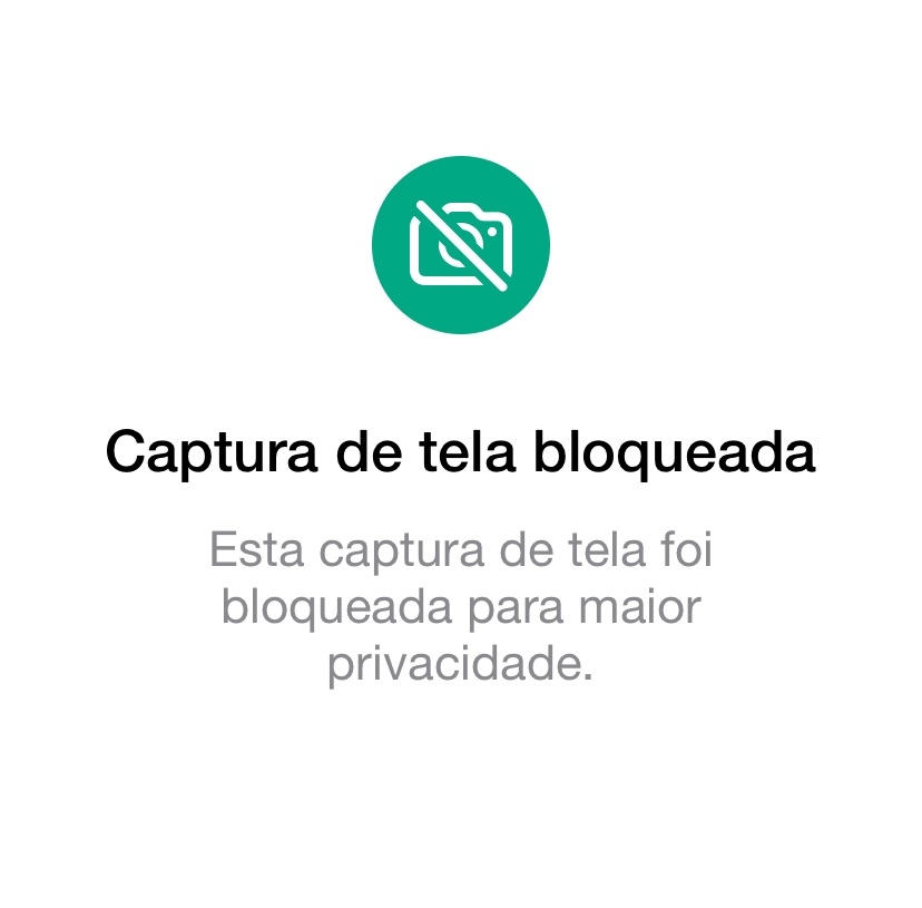 WhatsApp - Captura de tela bloqueada