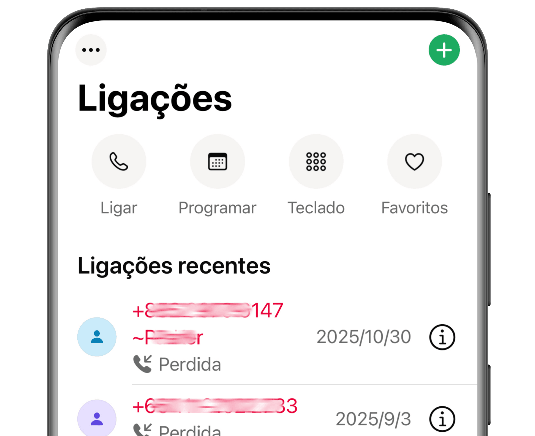 Histórico de chamadas no WhatsApp