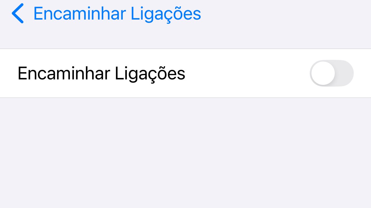 Desativar o encaminhamento de ligações