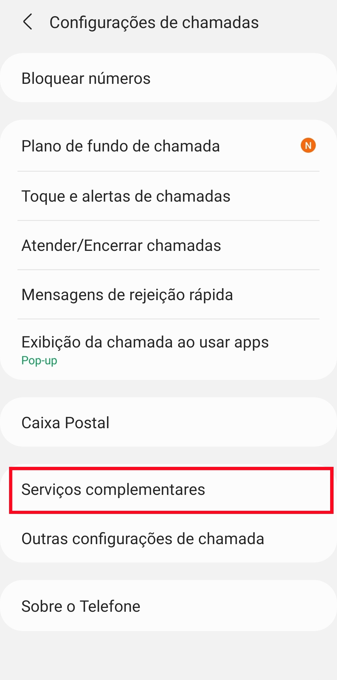 Serviços complementares no Android