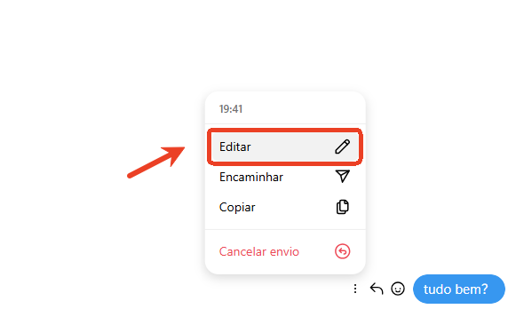 Editar uma mensagem no Instagram