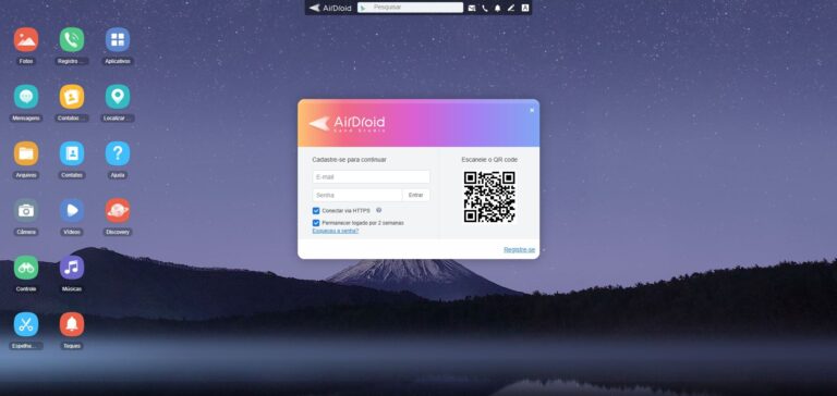 Fazer login no AirDroid Web