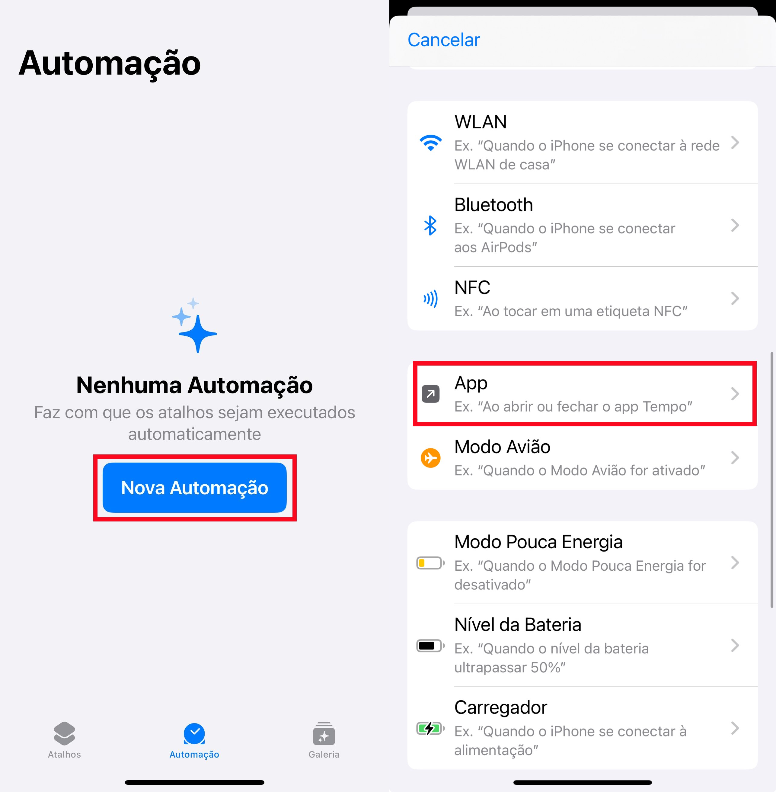 Use o app Atalhos para bloquear apps no iOS - 1