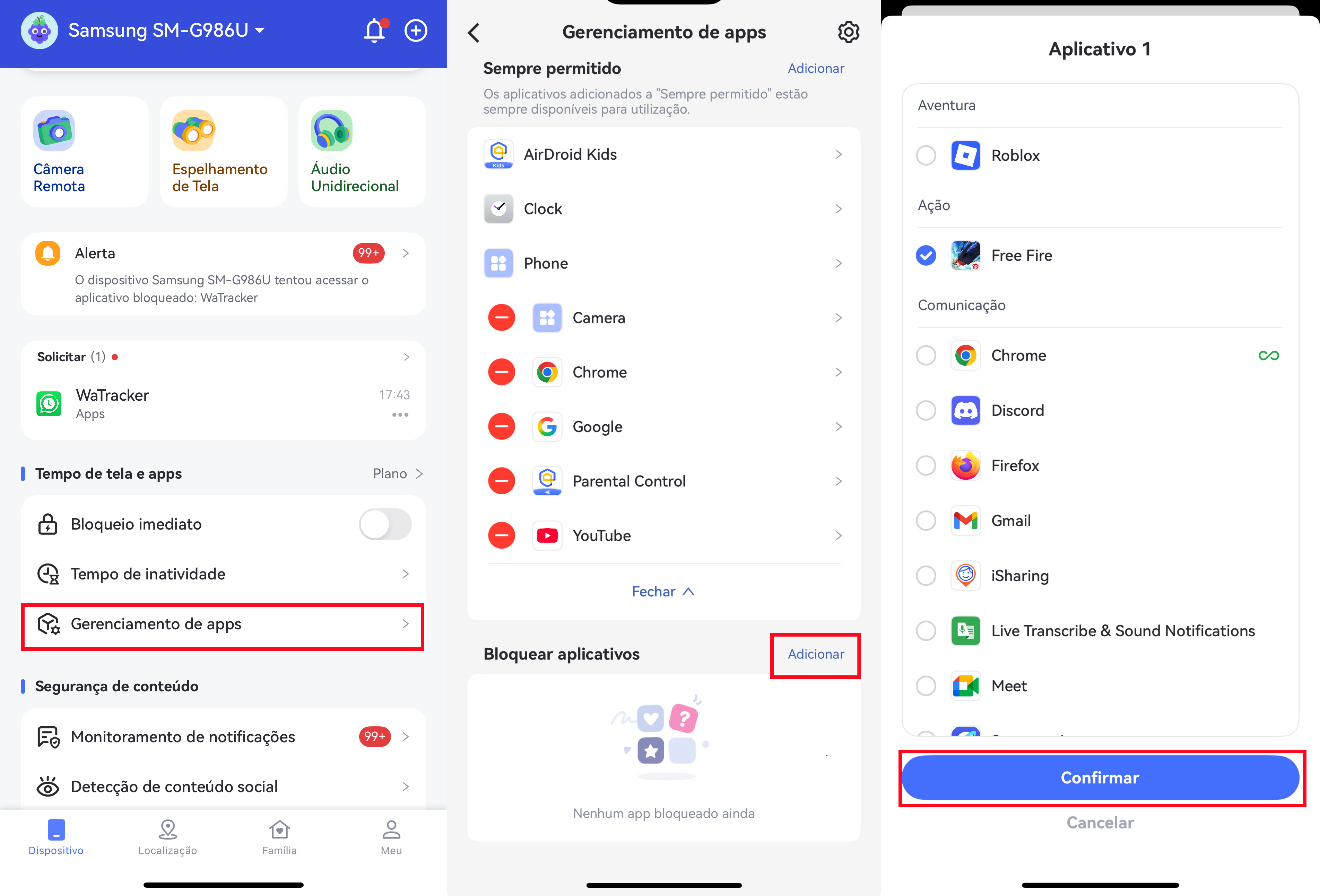 configurar bloqueios de IA no AirDroid