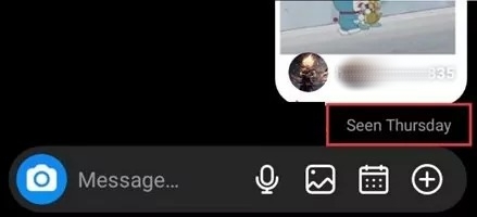 Recibos de leitura do Instagram