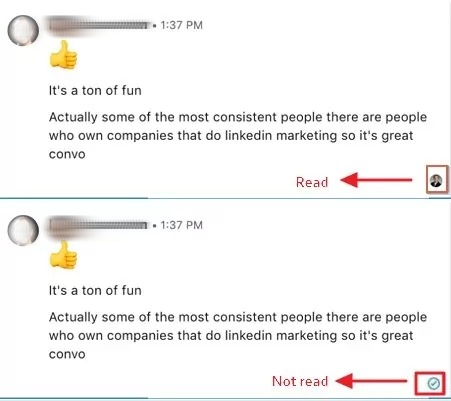 Recibos de leitura do LinkedIn