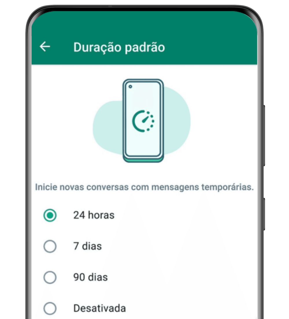 Mensagens temporárias no WhatsApp
