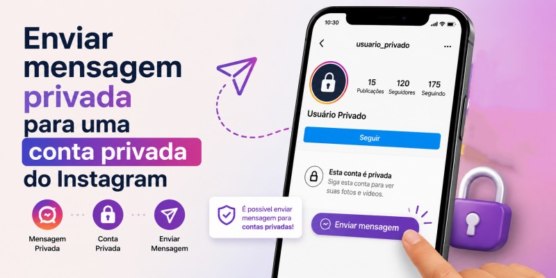 enviar mensagem para uma conta privada no Instagram