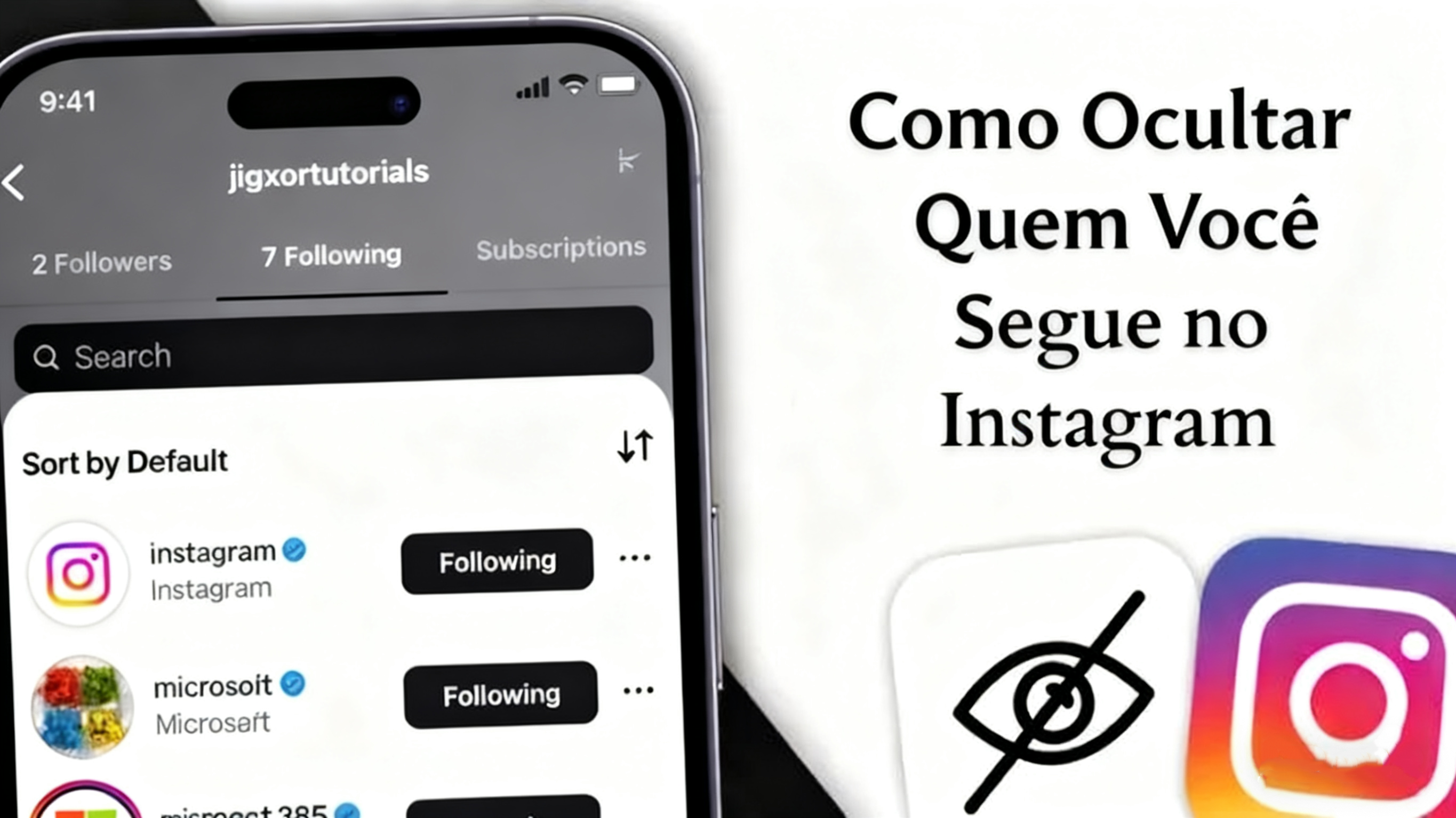 Ocultar quem você segue no Instagram