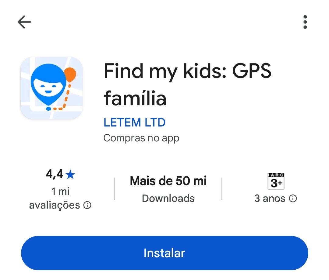baixe o aplicativo “Find My Kids”