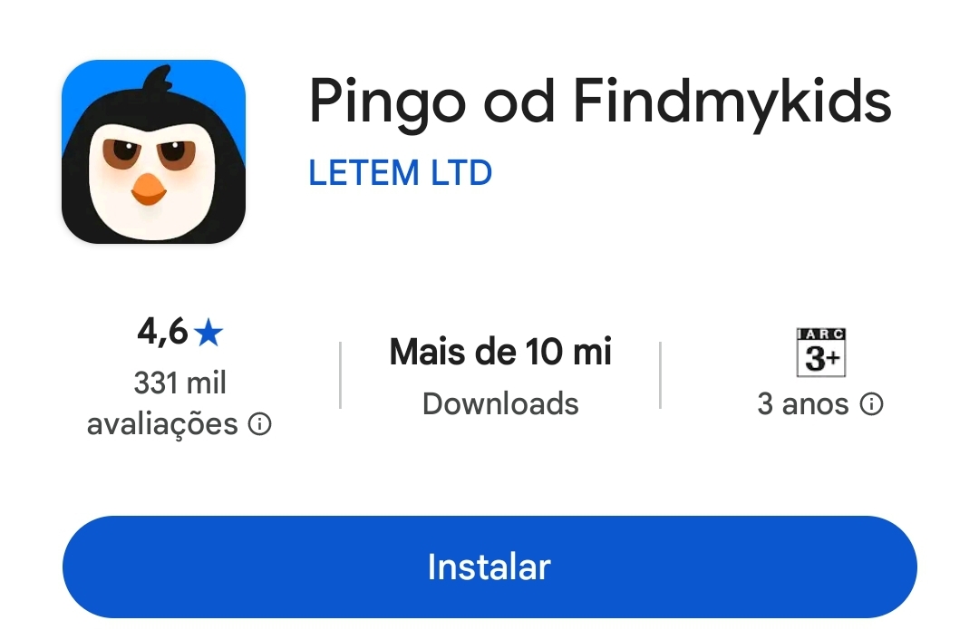 instale o aplicativo complementar Pingo