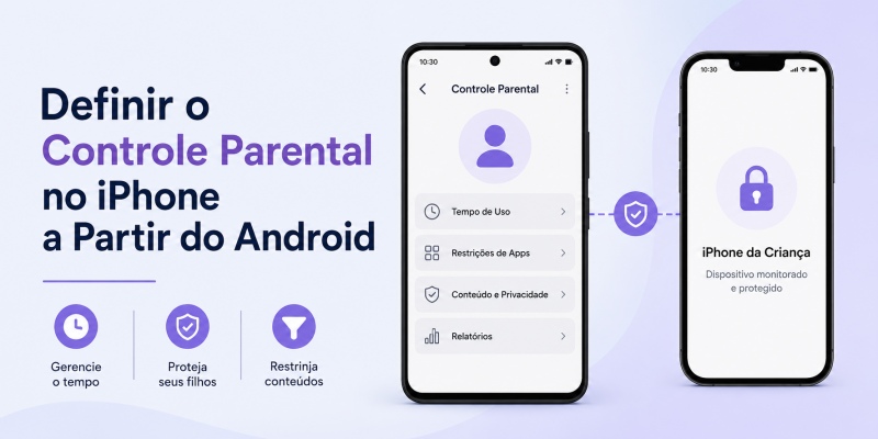 Definir o controle parental no iPhone a partir do Android