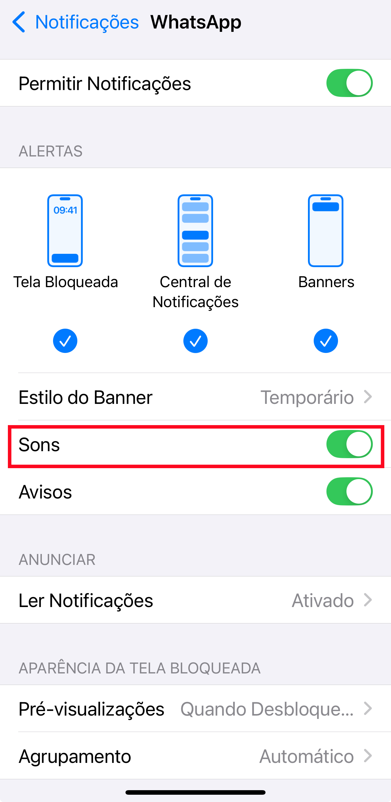 Desativar chamadas do WhatsApp no iOS