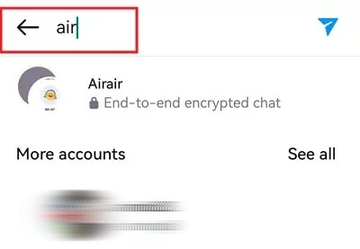 type the persons or groups name