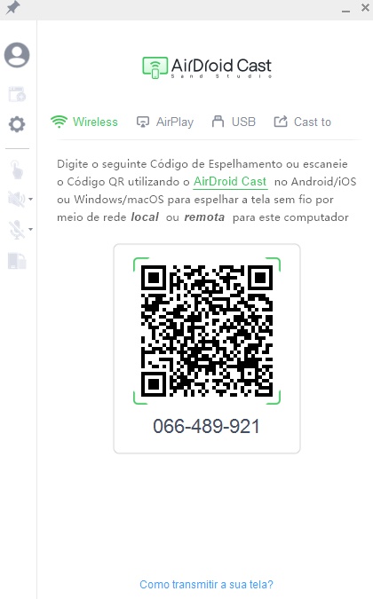 Wi-Fi no AirDroid Cast