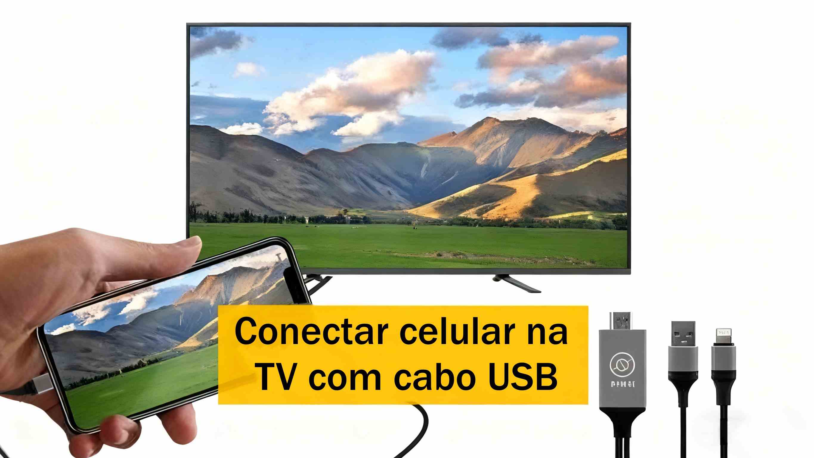 conectar o celular na tv com cabo usb