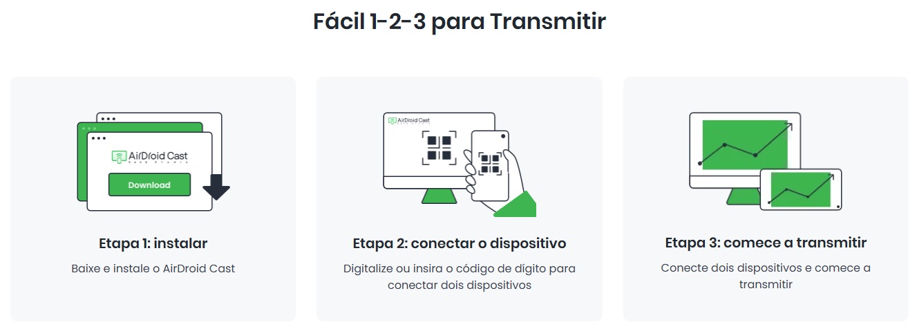Passo a passo para transmitir