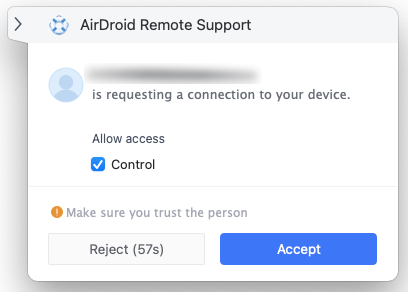 accept connection
