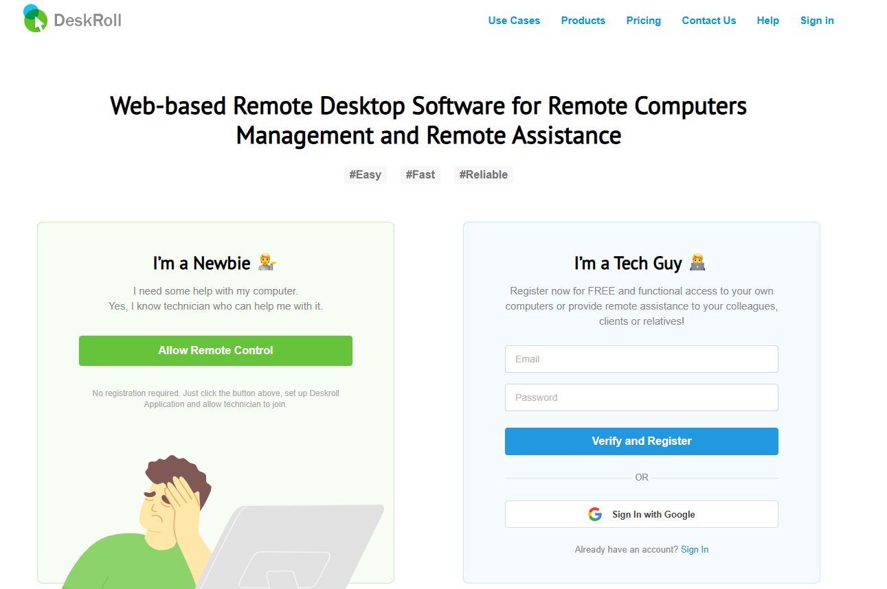 DeskRoll remote desktop tool