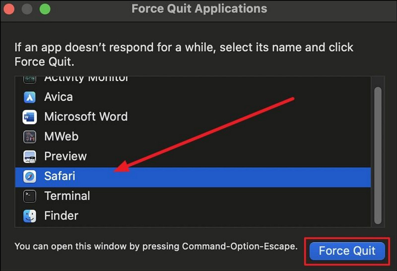 Force Quit Any App