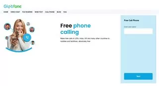 GlobFone Free Voice Call Website
