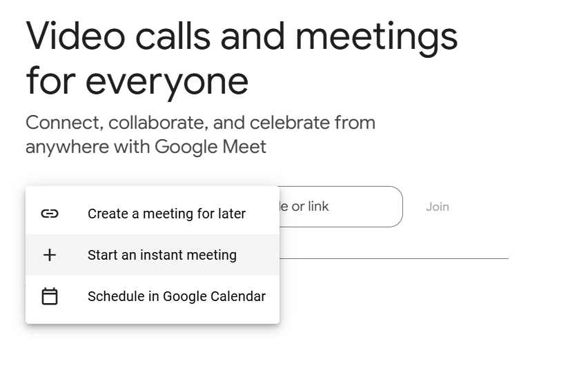 Google Meet free WIFI calling from computer