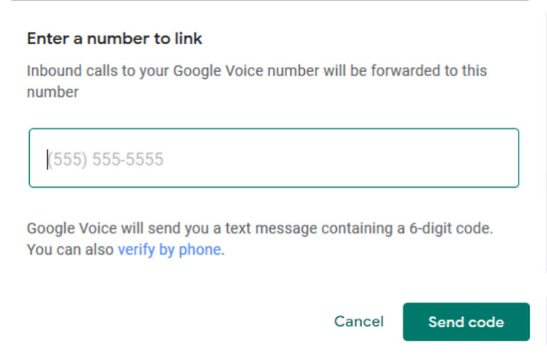 google voice enter a number to link 768x502