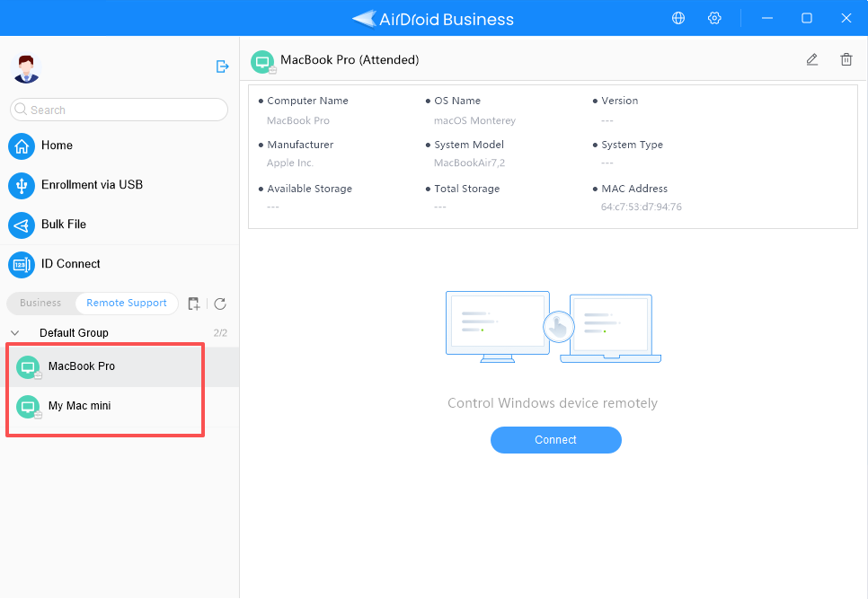 find device in group