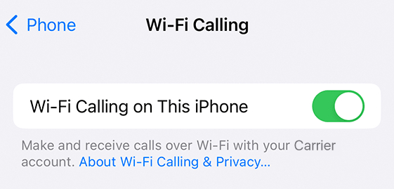 iPhone free WIFI call online setting