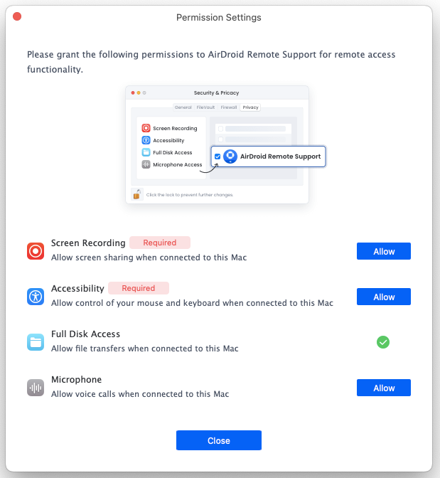 permission settings