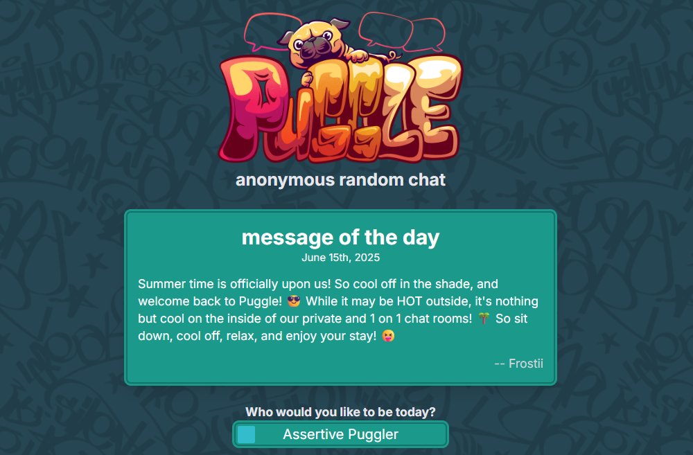 puggle chat random chat room anonymous