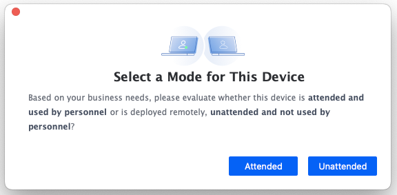 select a mode