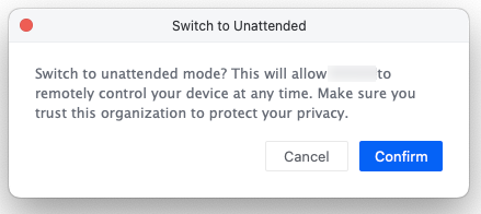 switch to unattended