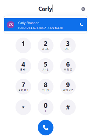 Zoom dial pad