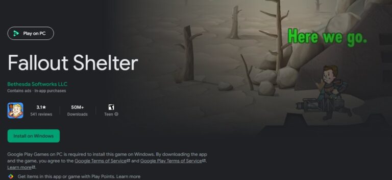Fallout Shelter on google play games