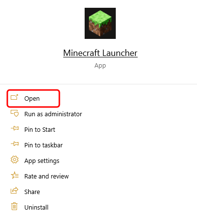 Open your Minecraft Launcher