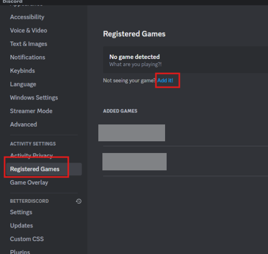 Registered Games