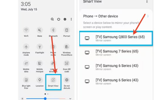 Select your TV from the list of available devices