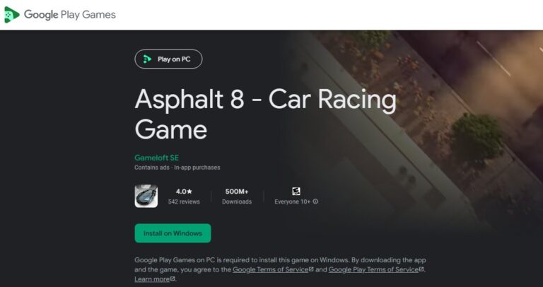 asphalt 8 on google play games