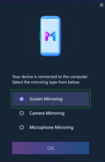 choose screen mirroring