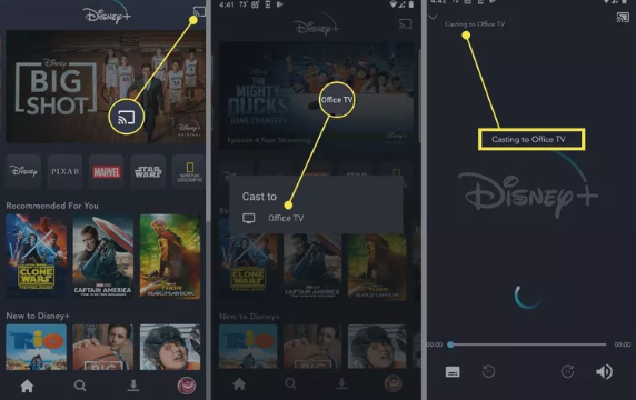 chromecast disney plus