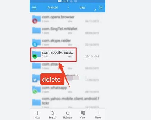 delete data file