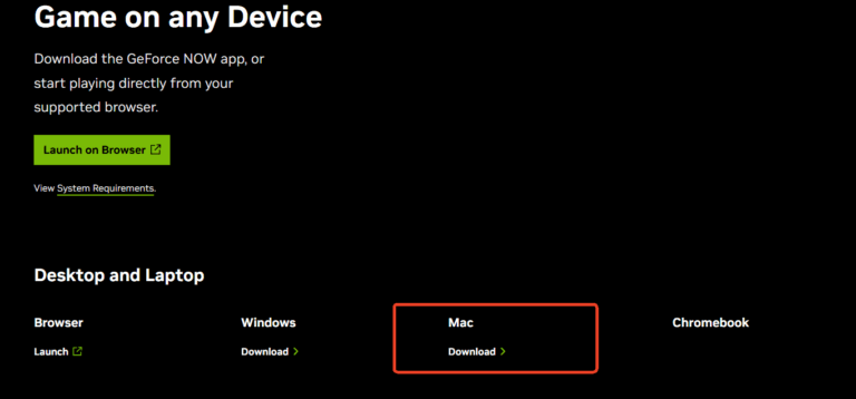 download geforce now on mac