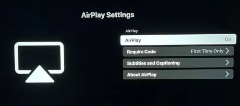 enable airpaly on samsung tv